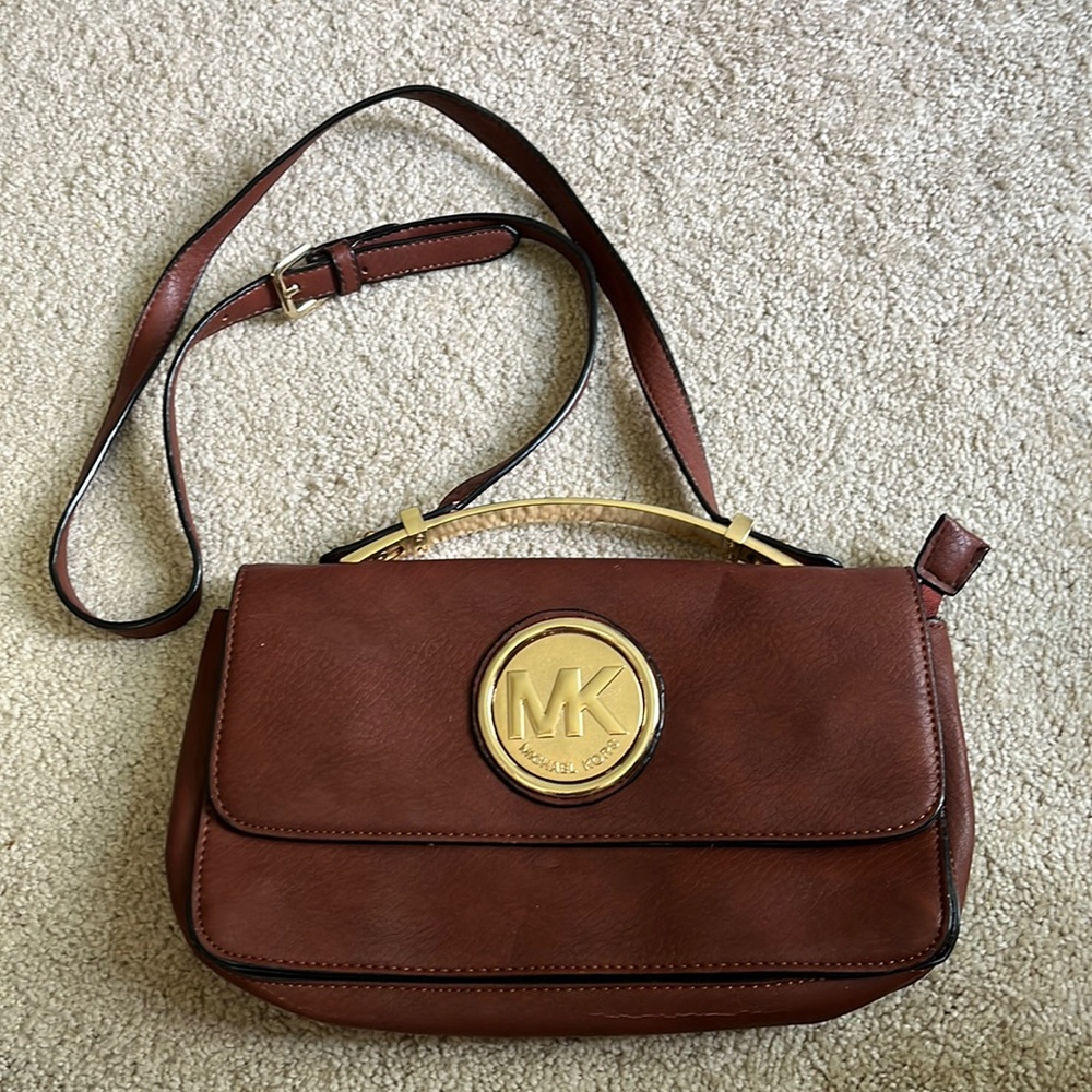 Michael Kors dark brown crossbody bag